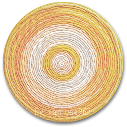 Rustic Pastel Woven Round Dance Rug #15 Samtuse963 logo