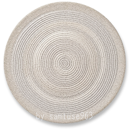 Rustic Pastel Woven Round Dance Rug #17 Samtuse963