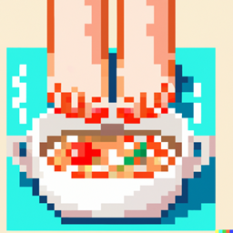 Cute Toes in my Soup logo