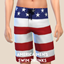 America Men's Swim Trunks logo