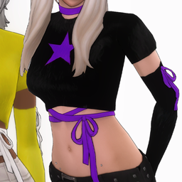 ★ Y2K STAR TOP + GLOVES !