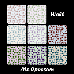 Mr.Opossum mosaic walls