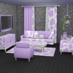 Rainbow Cow Print Living Room project image