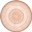 Rustic Pastel Woven Round Dance Rug #18 Samtuse963 logo
