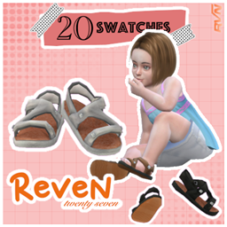 Toddlers Plain Z style Flat Sandals