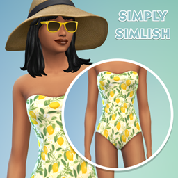 Lemon Lime Light Swimsuit In Yellow logo