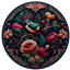 Classic Bird Round Dance Rug #1 Samtuse963 logo
