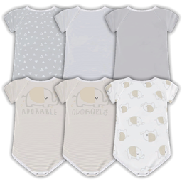Infant Gray Elephant Onesies logo