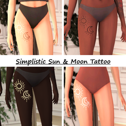 SGS - Simplistic Sun & Moon Thigh Tattoo project image