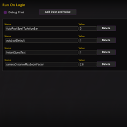 Change CVars At Login logo