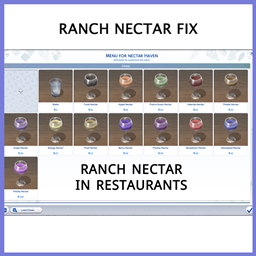 Ranch Nectar in Restaurant Menu Fix