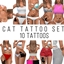 Cat Tattoos Set logo