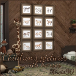 Children's pictures with horses