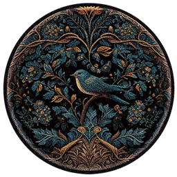 Classic Bird Round Dance Rug #7 Samtuse963 logo