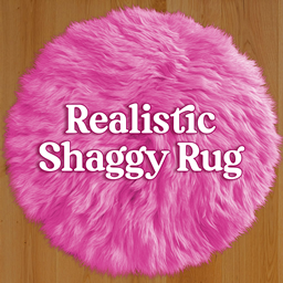 Very Shaggy Realistic  Rug, 6 variations logo