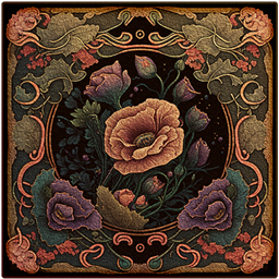 Ornate Floral Square Dance Rug #5 Samtuse963 logo