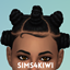 Night Black Bantu Knots Hair logo