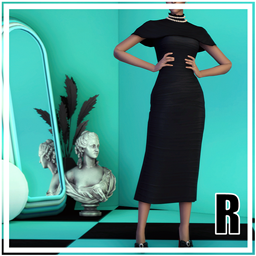 R 000 & 1837 Co. - Corbett Minimal Cape Dress SET