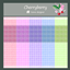 colored tiles with a wide horizontal stripe logo