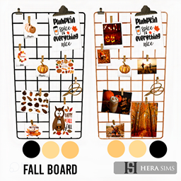 Aesthetic fall study board with polaroids x2 logo