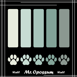 Mr.Opossum sea ​​foam palett wall