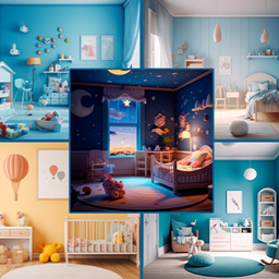 Painting kids Room Scene _candy project image