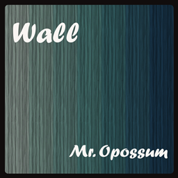 Mr.Opossum ocean blue pinstripe wall