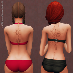 Female Fineline Back Tattoo logo