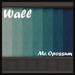 Mr.Opossum ocean blue deep wood dark wall