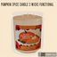 Functional Pumpkin spice candle 3 wicks logo