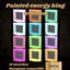 Upcycled painted energy king window logo