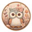 Cute Owl Kids Round Dance Rug #2 Samtuse963 logo