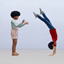 Handstand walk fail pose logo