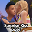 Surprise kiss pose