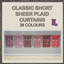 Classic Short Sheer Plaid Curtains logo