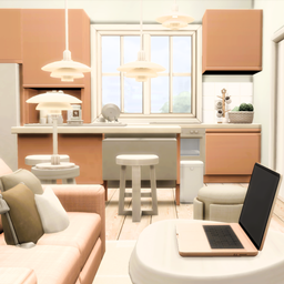 Pink Loft - Open Concept Living Space