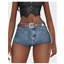 Montana Low Waist Jeans Shorts logo