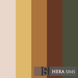 Earth tones bedroom - wall set