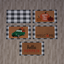 Fall Welcome Mat with Plaid Rug logo
