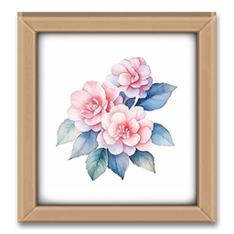 HQ Watercolor Flower Decor Frame #1 Samtuse963 logo