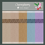 wood-effect wallpaper with pattern logo