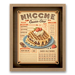 Waffles Menu Frame #1 Samtuse963