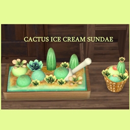 Cactus Ice Cream Sundae