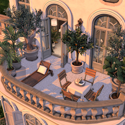 Rounded Italian balcony