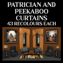 Patrician and Peekaboo Curtains - 43 Recolours Each logo