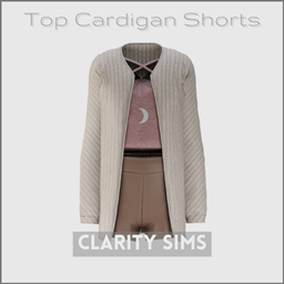Top Moon Cardigan Shorts - Child