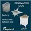 Furniture with sink for bathroom logo