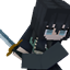 Muichiro katana from anime Demon slayer logo