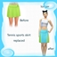 Tennis sports skirt logo