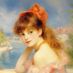 Impressionist Paintings of damsels in the style of Renoir (3 variations) project image